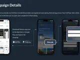 Trzy ekrany smartfonów pokazujące aplikację HoteLux z opcjami rezerwacji i formularzem do wpisania danych KrisFlyer.