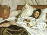 Un hombre en cama, pálido y con mirada perdida, evoca el dolor y la reflexión de "La muerte de Iván Ilich resumen".