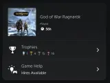 Kratos y Atreus en God of War Ragnarök. 56 horas jugadas y 1 trofeo platino. ¡Una aventura épica!