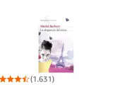 La elegancia del erizo, libro de Muriel Barbery, con una joven y la Torre Eiffel de fondo.
