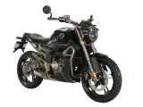 Czarny motocykl Zontes z brązowymi elementami, idealny jako pierwszy motor na kat B.