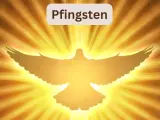Ein leuchtender Geist in Taubenform vor goldenen Strahlen. Pfingsten 2027 – ein Symbol des Friedens und der Hoffnung.