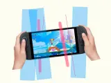 Manos sujetando una Nintendo Switch 2 Lite jugando a Super Mario Bros.