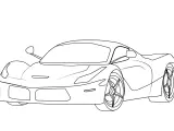 Szkic sportowego samochodu, który może posłużyć jako inspiracja, jak narysować Ferrari.