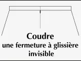 Schéma pour coudre une fermeture à glissière invisible.