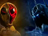 Dwóch wrogów z Fortnite, jeden w żółtym pancerzu z czerwonymi akcentami, drugi w lodowej zbroi z niebieskimi oczami. Gra ma już wiele lat, a jej bohaterowie wciąż walczą.