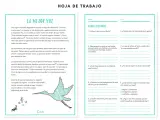 Hoja de trabajo para comprensión lectora 6 primaria. Una fábula sobre una cigarra, un sapo y una garza.