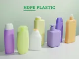 A collection of colorful bottles, made from high density polypropylene, stand ready for your favorite lotions and soaps.