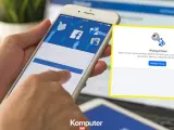 Facebook awaria dzisiaj. Na ekranie telefonu komunikat o błędzie technicznym.