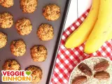Frisch gebackene, gesunde Kekse ohne Zucker rezept. Haferflocken, Datteln und Bananen sind die Basis für diese leckeren Snacks.