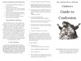 A guide to confession, with examples of sins to say, prayers, and the steps for a good confession.