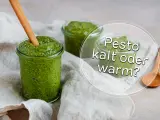 Frisches Pesto in Gläsern, bereit zum Genuss. Ob kalt oder warm, Pesto ist immer ein Genuss.