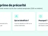 La prime de précarité, une indemnité imposable versée en fin de contrat temporaire, compense l'absence de sécurité de l'emploi.