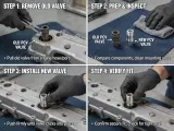 Guida alla sostituzione delle valvole di sfiato del basamento. Rimuovere, ispezionare e installare nuove valvole PCV per evitare rumore.