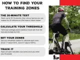 Find your best cycling training program by testing, calculating, setting zones, and tracking. Cyclist on a road.