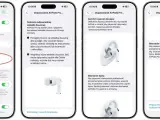 Ekran ustawień AirPods Pro 3 z opcją dopasowania i pomiaru tętna.