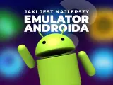 Jaki jest najlepszy emulator androida? Zielony robot Androida na tle kolorowych, rozmytych świateł.