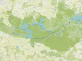 Trasy rowerowe w Dolinie Baryczy. Mapa pokazuje malownicze szlaki wiodące przez tereny wodne i leśne, idealne na aktywny wypoczynek.