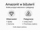 Amazonit w biżuterii: poznaj jego właściwości, takie jak spokój i harmonia. Dowiedz się, jak pielęgnować ten kamień, unikając chemii.