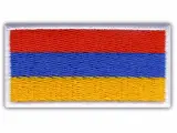 Naszywka z flagą Armenii: czerwono-niebiesko-pomarańczowa.