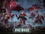 Guerrieri corazzati rossi affrontano creature aliene in una scena epica del **warhammer gioco da tavolo**. #NEW40K.