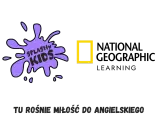Logo "Splashy Kids" i National Geographic Learning. Idealne dla 3-letniego dziecka, które odkrywa świat angielskiego.