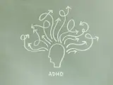 Ilustracja przedstawia głowę z mnóstwem strzałek wychodzących z niej we wszystkich kierunkach, symbolizującą ADHD typ mieszany i natłok myśli.