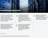 Datenzentren und Windräder im Hintergrund. Die erneuerbare Energien Richtlinie beeinflusst die Branche bis 2030.