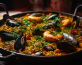 Pyszna paella z owocami morza, idealna na rodzinny obiad. Ten paella przepis oryginalny zachwyci każdego!