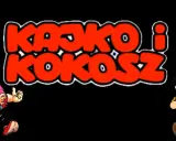 Kajko i Kokosz gra: wesoły, pulchny wojownik i zwinny junak w czerwonych czapkach, na tle napisu.