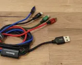 Kabel Baseus z różnymi końcówkami (USB-C, Lightning, Micro USB) zapewnia szybkie ładowanie i transfer danych dzięki technologii USB 3.0.