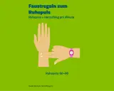 Ein Finger tastet den Puls am Handgelenk. Der Ruhepuls ist wichtig für den Alltag.
