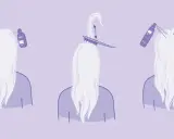 Ilustracja pokazuje kroki do tapirowania włosów: spryskanie, podniesienie pasma grzebieniem i delikatne cofanie, a następnie ponowne spryskanie.