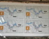 Plany tras spacerowych po Jeziorach Plitwickich: programy E, F, H, K. Różne dystanse i czasy przejścia.