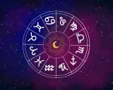 Zodiakalny krąg z symbolami, w tym Bykiem. Sprawdź swój horoskop byk zdrowie i odkryj kosmiczne wskazówki.