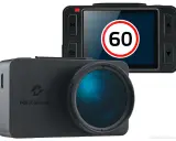 Wideorejestrator Neoline z ekranem pokazującym ograniczenie prędkości 60 km/h. Urządzenie może się wyłączyć, gdy przekroczysz ten limit.