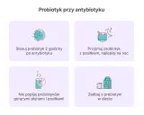 Jak długo brać probiotyk po antybiotyku? Stosuj go 2h po antybiotyku, z posiłkiem, najlepiej na noc. Nie popijaj gorącymi płynami. Zadbaj o prebiotyki.