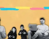 Famille connectée, des enfants aux aînés, explorant les effets des écrans sur le cerveau adulte.