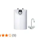 Kompakter Stiebel Eltron SNU 5 SL Warmwasserbereiter mit Armatur. Ideal für kleine Haushalte, liefert schnell warmes Wasser.