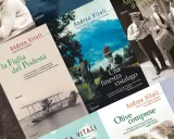 Copertine di Andrea Vitali in ordine cronologico: "La figlia del podestà", "Una finestra vistalago", "Olive comprese", "Il procuratore".
