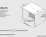 Schemat modułu kuchennego ZW8LPB. Wymiary: głębokość 52,5 cm, blat 80 cm. Regulacja wysokości od 85,3 do 86 cm. Szerokość wyspy kuchennej od 80 do 200 cm.