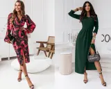 Eleganckie sukienki na wesele jesienią: kwiecista midi i butelkowa zieleń maxi. Idealne propozycje, by poczuć się wyjątkowo.