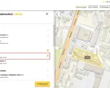 Na mapie OnGeo.pl zaznaczono obszar 1.55 ha. W sekcji "Infrastruktura" widoczna jest opcja "Dostęp do drogi", która pomaga sprawdzić, kto jest zarządcą drogi.