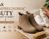 Spray do obuwia z membraną chroni zamszowe botki przed wilgocią i zabrudzeniami, zapewniając im dłuższą żywotność i lepszy wygląd.