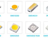 Różne typy diod smd oznaczenia: SMD2835, SMD3030, SMD4014, SMD3528, SMD5630, SMD5050, SMD5050 RGB, SMD5050 RGBW.