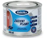 Puszka farby akrylowej Śnieżka "Zacieki i Plamy" 400 ml, przeznaczona do usuwania śladów po wodzie i zabrudzeń.