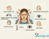 Sintomi di mal di testa nei bambini: dolore improvviso, peggioramento con antidolorifici, trauma cranico, febbre, occhi arrossati, problemi di masticazione, disturbi della vista, collo rigido.