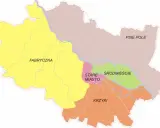 Mapa Wrocławia z podziałem na dzielnice: Fabryczna, Stare Miasto, Śródmieście, Krzyki i Psie Pole. Wrocław jakie województwo? Dolnośląskie.