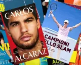 Libri sul tennis: copertine dedicate a Sinner, Alcaraz e altri campioni. Storie di passione e successo nel mondo del tennis.