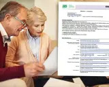 Starsze małżeństwo analizuje dokument ZUS. Wniosek o emeryturę jak wypełnić - kluczowe pytanie, na które szukają odpowiedzi.